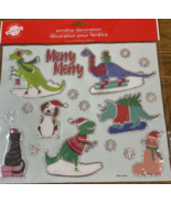 Christmas House Christmas Window Decorations Dinosaur 11.5&quot; x 9.75&quot;-New-... - $275.74 MXN