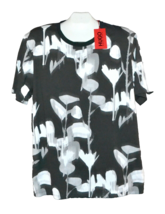 Hugo Boss Drokes Black White Floral Graphic Cotton Men&#39;s  T-Shirt Sz 2XL - £73.67 GBP