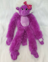 Wild Republic Hanging Girl Monkey Purple White Girl Plush 19&quot; Stuffed Toy B225 - £13.13 GBP