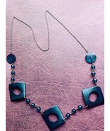 31&quot; Turquoise Blue Square neckless - $15.25