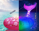 NEW LED Mermaid Tail Lighted Giant Inflatable Swimming Pool Float Raft 4... - £17.92 GBP