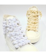 Curly Elastic Shoelaces Spiral Laces Ribbon White Black Beige Wedding Br... - €58,78 EUR