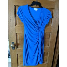 Shelby &amp; Palmer Dress Size S Sheath Blue Ruffle Scrunched Waist Womens - £15.94 GBP