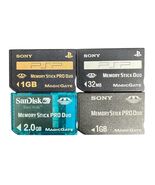 Lot of 4 Sony PSP / Sony / SanDisk Memory Stick Duo Magic Gate Cards - $363.49 MXN