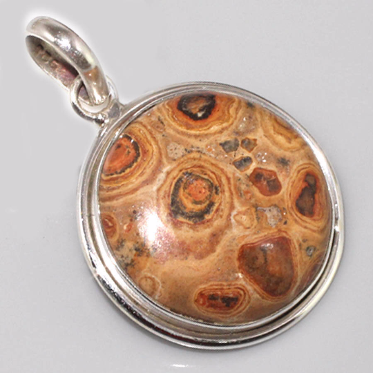 Primary image for Sale, Adorable Poppy Jasper Pendant, One of a Kind, 925 Silver