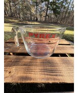 Pyrex Measuring 4 Cup (32 Oz) Glass Clear Red Lettering - $26.00