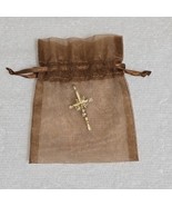 Beautiful 14K Yellow Gold Religious Cross 1.5&quot; Pendant - Lightweight - $201.08 CAD