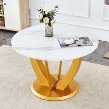 Modern Minimalist Round White Table - 48&quot; - $473.99