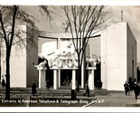 Vtg Postcard RPPC New York Worlds Fair - Entrance To AT&amp;T Building Telep... - $6.88