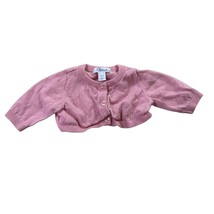 Cherokee Baby Girl Pink Knit Cardigan Button Up Sweater 0-3mos - $13.81