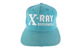 Vintage 80s New Era Pro Model X-Ray Associates Spell Out Snapback Hat Teal USA - £19.50 GBP