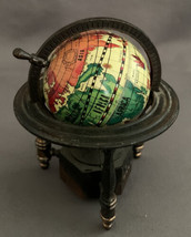 Vintage Miniature World Globe on Compass Stand Spins Pencil Sharpener Ho... - $4.00