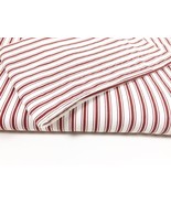 IKEA Red White Ticking Stripe FULL DUVET and 1 SHAM 82 X 82 Alvine Rand ... - £39.24 GBP