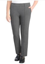 Hilary Radley Womens Pants Gray Tummy Control Midrise Pockets Pull-On Sl... - $42.99