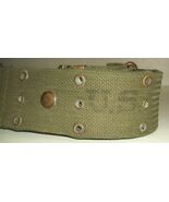US Army &amp; Marines M1910/1936 olive drab pistol belt JQMD 1951 faded "US"  - $30.00