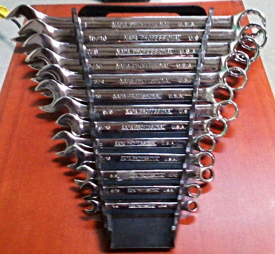 NAPA Professional Wrench Set Combination End SAE Wrench Sets