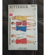 Misses Women&#39;s Dress Or Jumper Size 14 Butterick 5084 Sewing Pattern VTG UC - £22.50 GBP