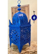 Majorelle Koutoubia Blue Moroccan Lantern  Garden Floor Lantern - $3,552.77 MXN