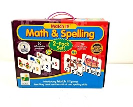 The Learning Journey-Math &amp; Spelling Match It-50 Puzzle Sets 2-Pack Set NEW - £20.45 GBP
