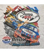 2005 NASCAR Bristol Motor Speedway  Sharpie 500 Double Sided Gray T Shirt - $748.09 MXN