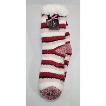 Cuddl Duds Holiday Faux Sherpa Cozy Lined Gripper Socks O/S New Loungewear - $25.14