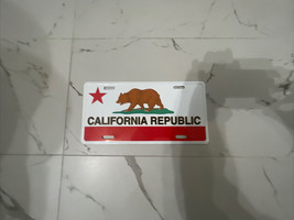 California State Flag License Plate Front Auto Tag Plate Cali Republi - £9.58 GBP