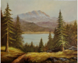 Original LANDSCAPE Oil Painting German Artist Wolfgang Emil Hofmann #35 - $249.00