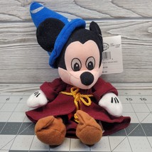 Disney Sorcerer Mickey Mouse Fantasia Bean Bag Beanie Plush Stuffed Toy 10&quot; - £11.98 GBP