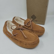 DREAM PAIRS Women&#39;s Slippers Sz 6.5 M Brown Suede Casual Slip On Shoes - $22.87