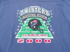 Vintage 2000 Arkansas Twister Size L Blue Arena Football AFL T-Shirt Ina... - £17.07 GBP
