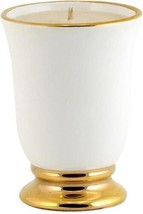 Cup Candle ORO Deruta Majolica Soy Wax Pure Gold Rim Hand-Painted Painte - $89.00