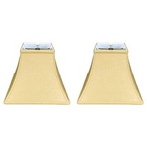 Royal Designs Set of 2 Square Bell Basic Lamp Shade, Antique Gold, 6 x 1... - £90.17 GBP