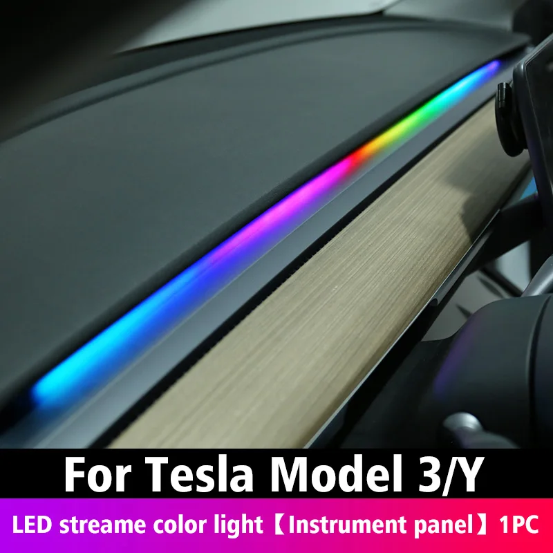 For  2016-2022 Model 3 Model Y Car Interior Atmosphere Lamp LED Decorative Strea - £139.14 GBP