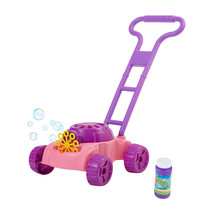 Toy Push Bubble Lawnmower Pretend Play Bubble Machine Lawn Mower Pink - £32.57 GBP