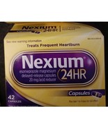 2 Nexium 24-Hour Treats Heartburn+ acid reducer, 42 Capsules  (D1) - £35.90 GBP