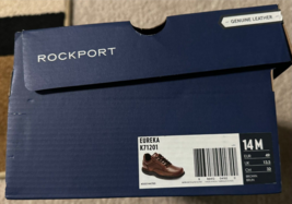 Rockport Men&#39;s Eureka Brown K71201 Genuine leather size 14M - £51.53 GBP