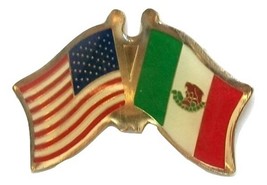 United States and Mexico Flag Hat Tac or Lapel Pin - £5.17 GBP