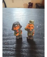 Little Comrads Small vintage clay figures of Fidel Castro Che Guevara Cuba - $54.63 CAD