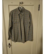 Cabela&#39;s men&#39;s medium regular button down shirt blue and tan - €8,57 EUR
