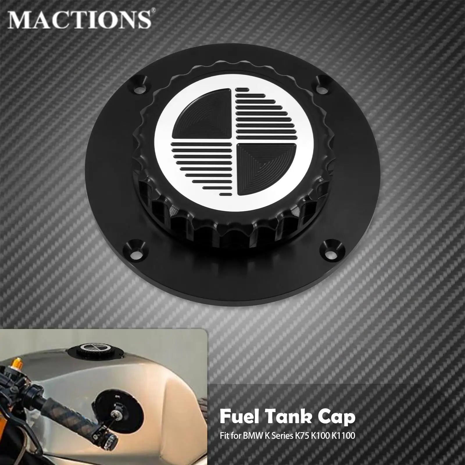 Motorcycle Fuel Tank Cap CNC Oil Cap Fuel Petrol Gas Tank Cover For BMW K Series - £46.83 GBP+