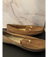 Isaac Mizrahi Annie Live Beige Suede Women&#39;s 11 M Slip On Moccasins Loaf... - $306.58 MXN
