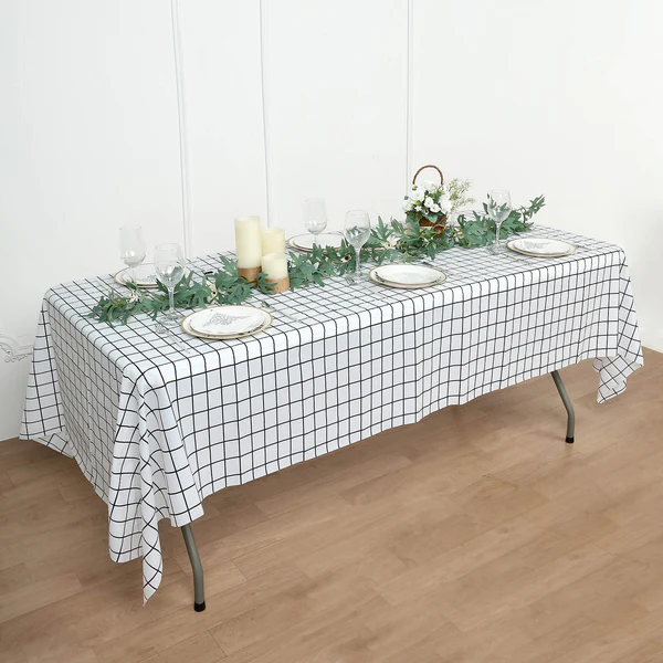 TYPE 5 - 54&quot; x 108&quot; Stars Sprinkled Thick Confetti Dots Plastic Tablecloth - £14.02 GBP