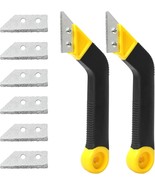 Coitak 2 PCS Tile Grout Saw Angled Grout Saw with 6 Pieces Extra Blades - $35.11 CAD