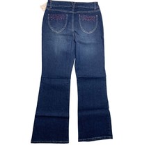 New Ultra Denim Girls Size 16 R Beaded Embellished Flare Jeans GM0956 Lapis - $12.86