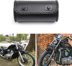Motorcycle Handlebar Bag, Motorcycle Fork Tool Bag, Universal Small Leather Sadd - £22.33 GBP