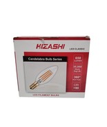 Hizashi 650 Lumen 6W Dimmable LED Flame Tip Candelabra Light Bulbs, New - $305.14 MXN