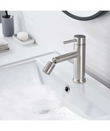 Brushed Nickel Bathroom Faucet: 2-Mode, 360° Swivel - $1,446.81 MXN