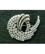 5Ct Redondo Y Baguette Diamante Sintético Broche 14k Bañado en Oro Blanco - $120.89