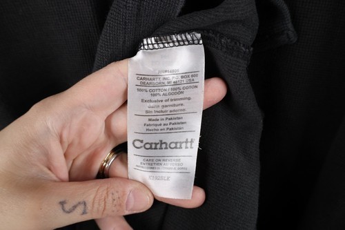 Vtg Carhartt Mens 2XL Faded Spell Out Thermal Waffle Knit Long Sleeve T-Shirt Item image 11