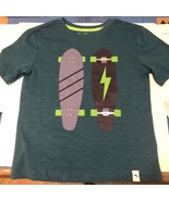 tommy bahama boys size 4 XS teal graphic skateboard grahic short sleeve ... - $197.82 MXN